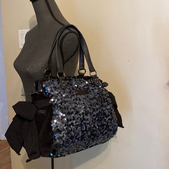Vintage Y2K Juicy Couture  Juicy Velour & leather sequins Bag - Picture 12 of 16